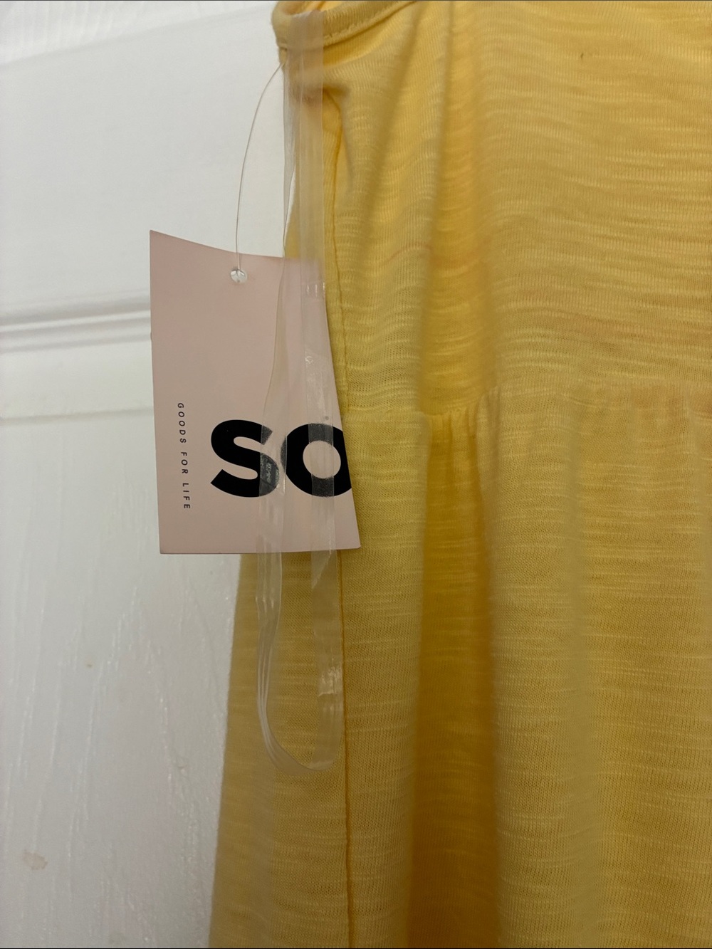 SO Yellow Maxi Slip Dress with Ruffled Tier - Picture 3 of 4